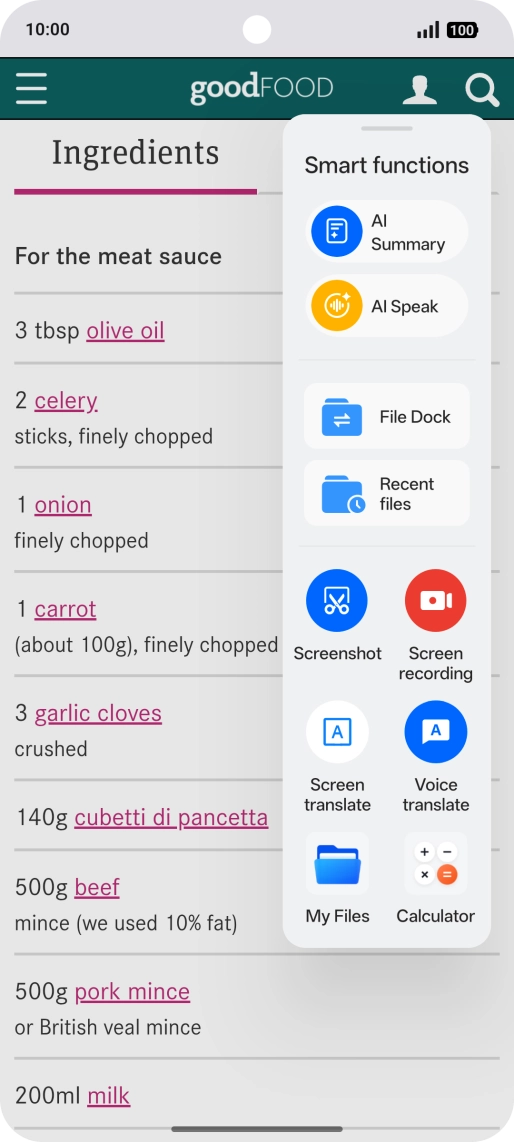 Press Screen translate.