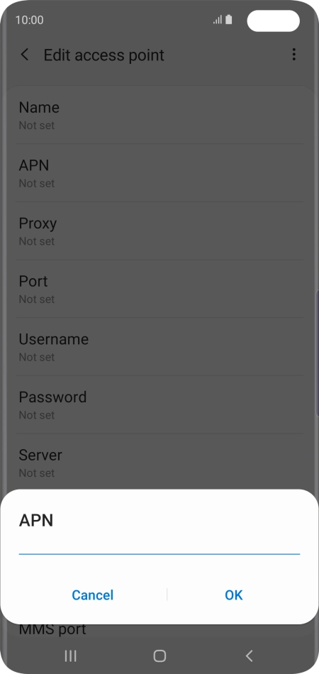 Key in eezone and press OK.