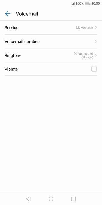 Press Voicemail number.