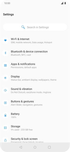 Press Wi-Fi & Internet.