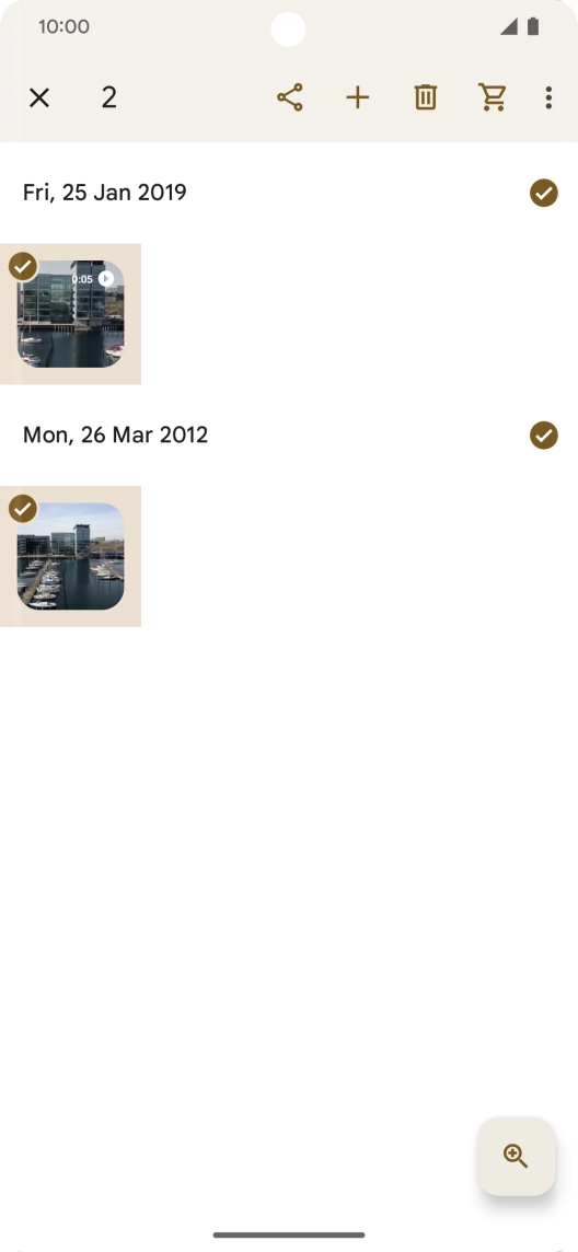 Press the share icon.