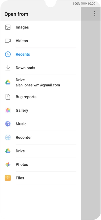 Press Images and go to the required folder.