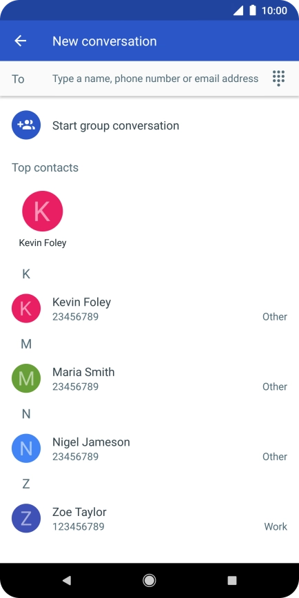 Press the field next to 