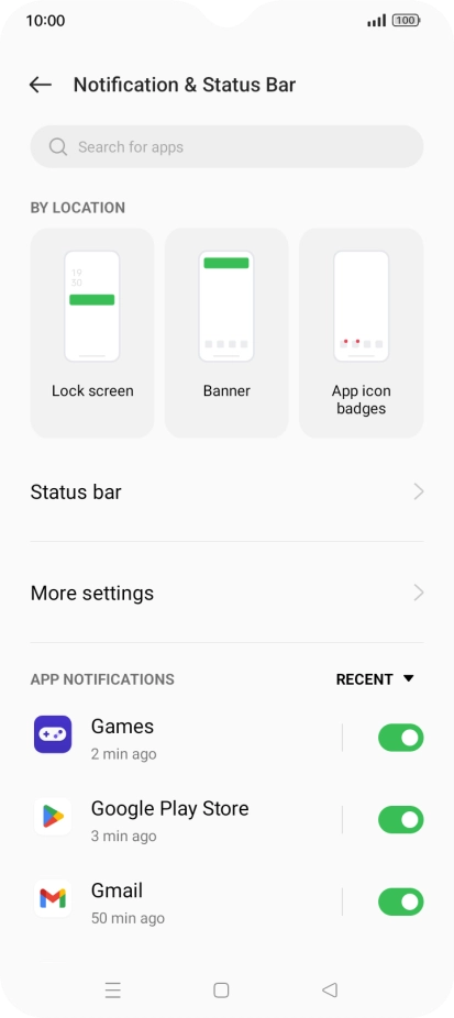 Press the drop down list next to 