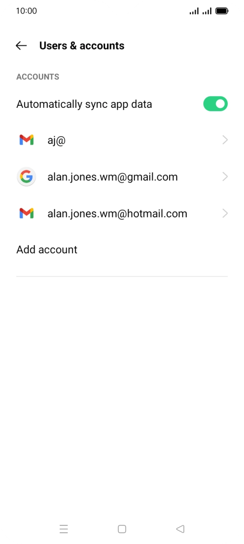 Press the indicator next to 