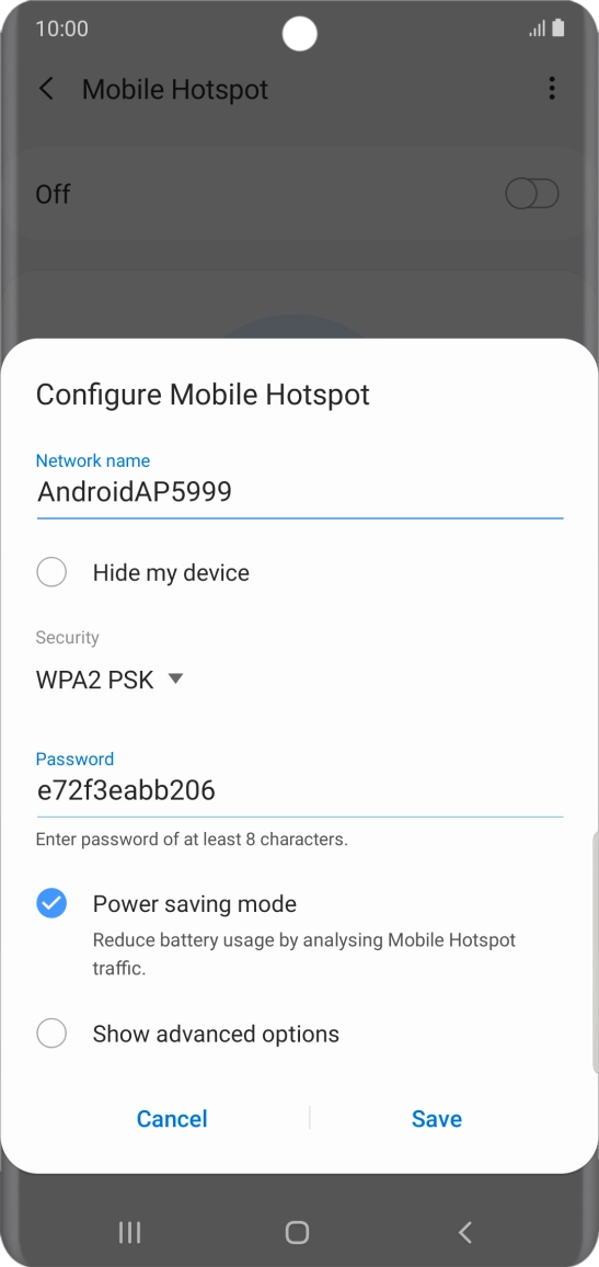 Press the field below 