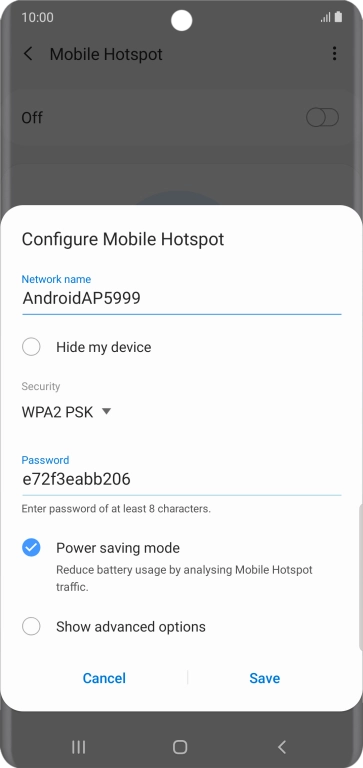 Press the field below 