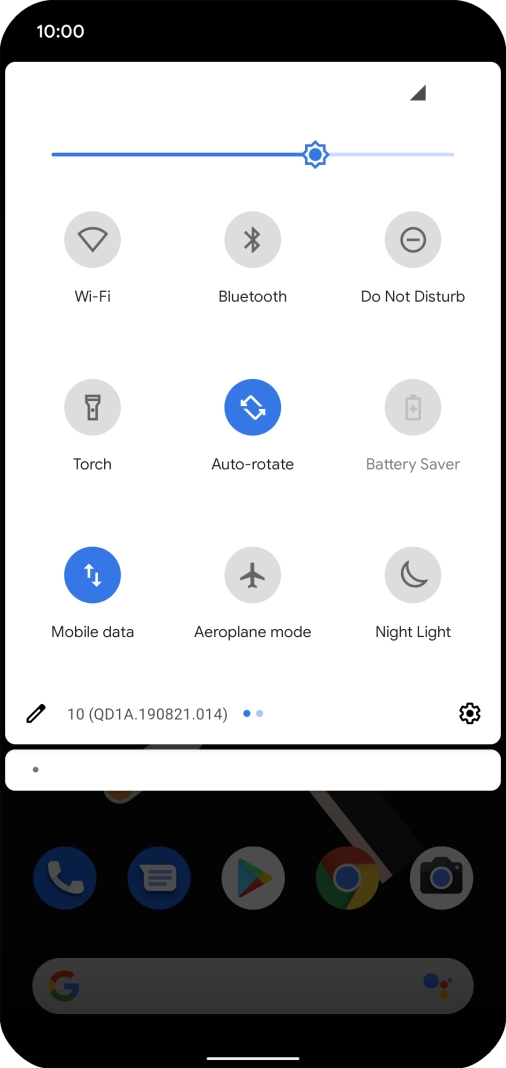 Press the settings icon.