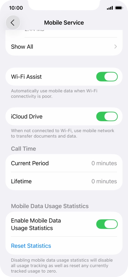 Press the indicator next to 