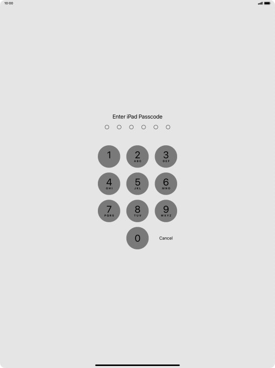 Use the lock code you created. The app is now locked.