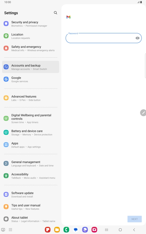 Press the field below 