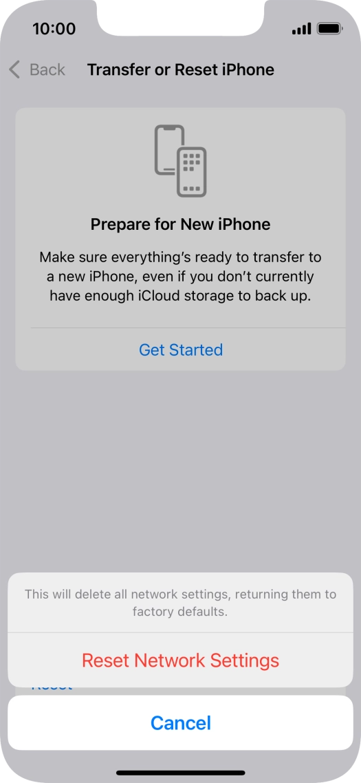 Press Reset Network Settings.