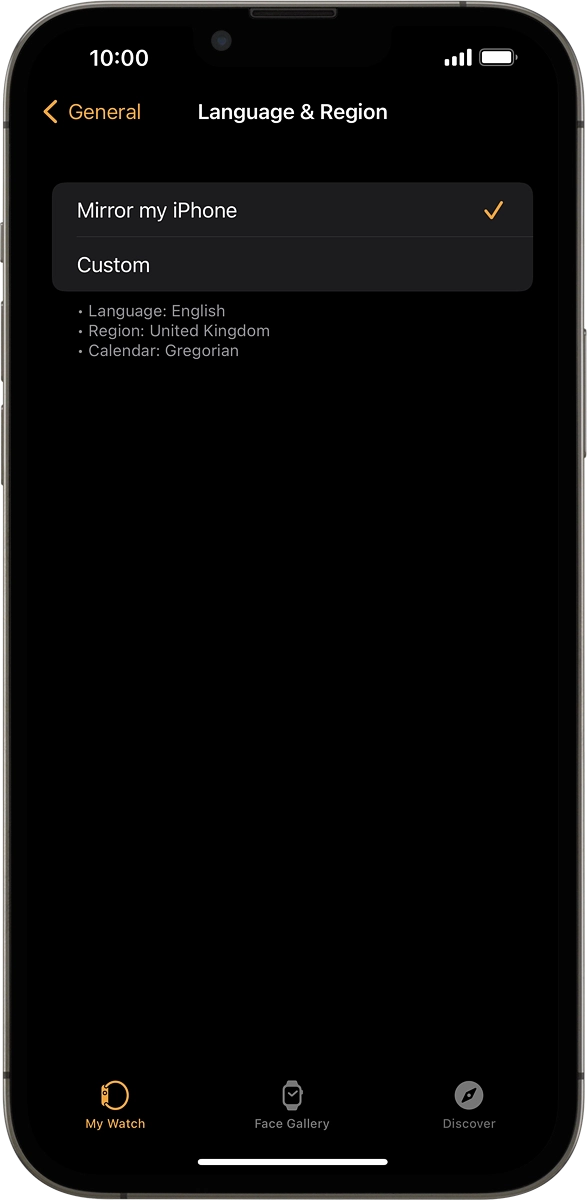 On your phone: Press Custom.