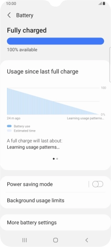 Press Power saving mode.
