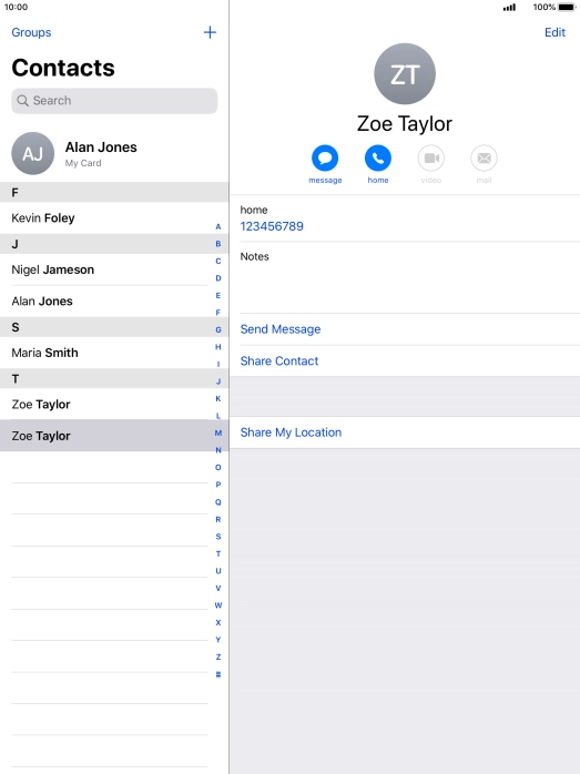 Press the Home key to return to the home screen.