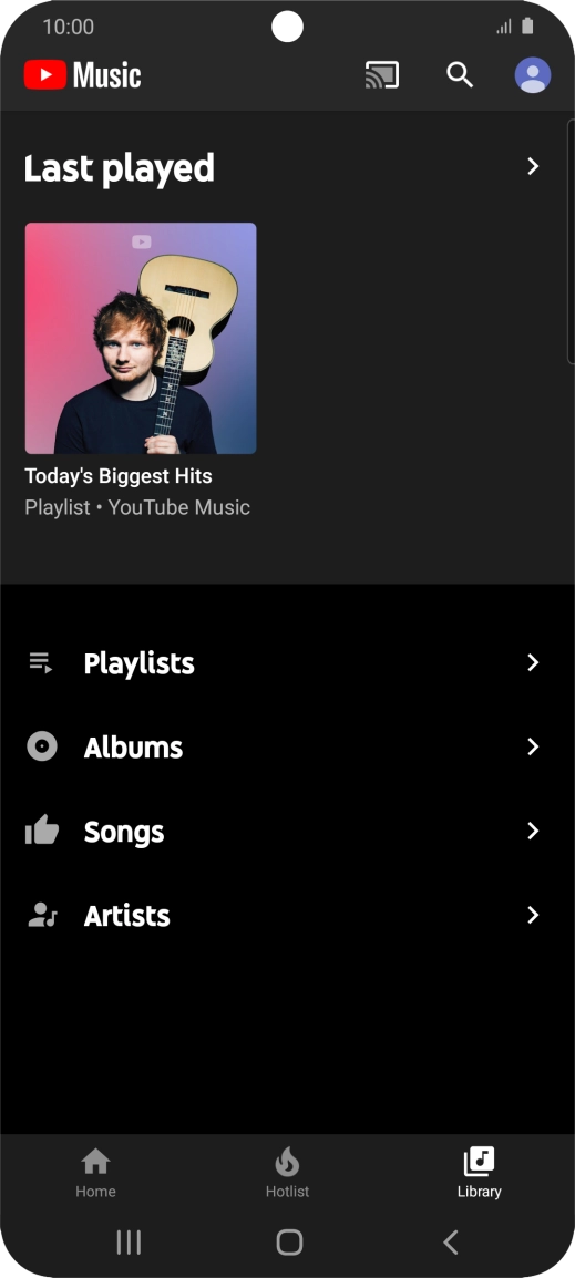Press the required category and go to the required audio file.