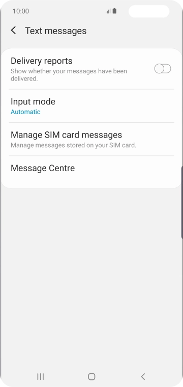 Press Message Centre.