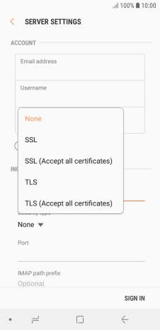 Press None to turn off the function.