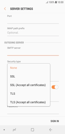 Press None to turn off the function.