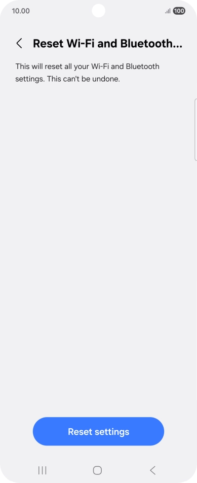 Press Reset settings.