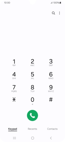 Press the menu icon.