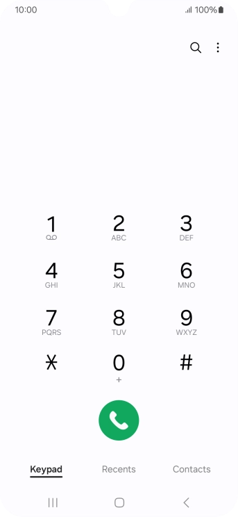Press the menu icon.