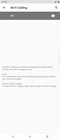 Press the indicator to turn the function on or off.