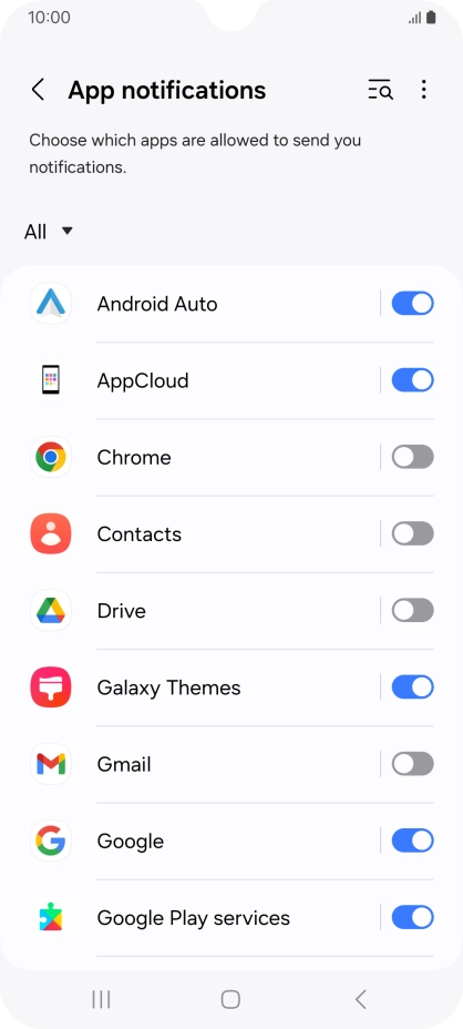 Press the drop down list.