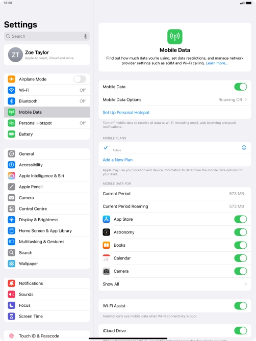The total data usage is displayed next to Current Period.