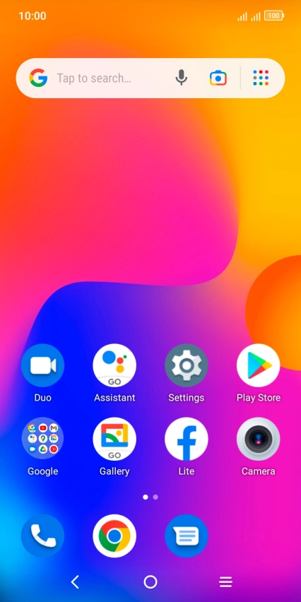 Press the Application key.