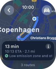 Press the transport type icon.