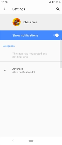 Press the indicator next to 