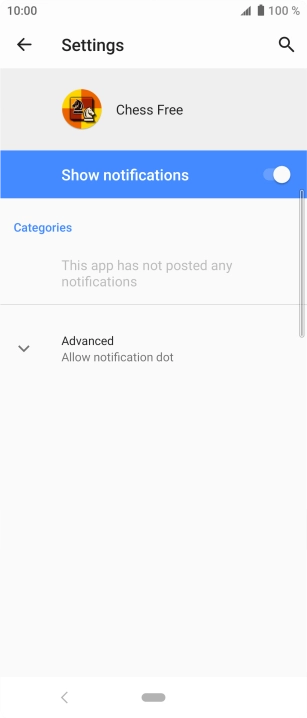 Press the indicator next to 
