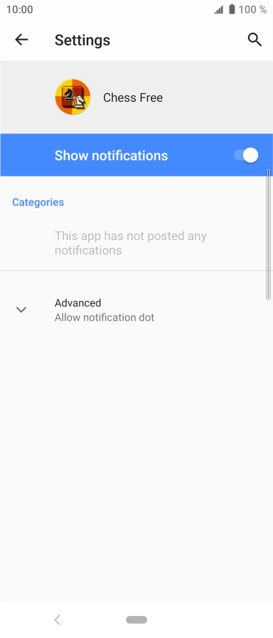 Press the indicator next to 