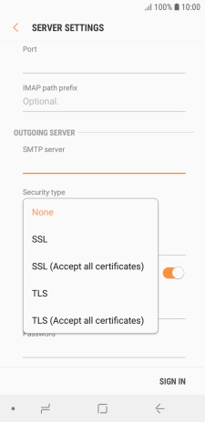 Press None to turn off the function.