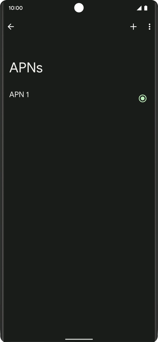 Press the new data connection icon.