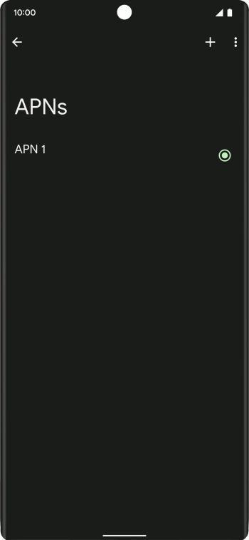 Press the new data connection icon.