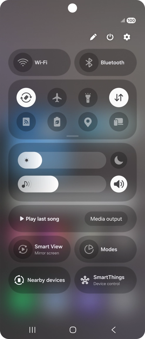 Press the settings icon.