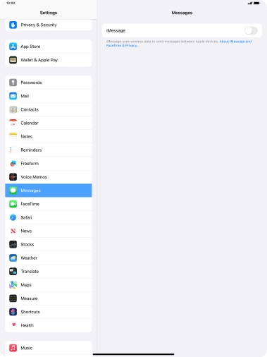 Press the indicator next to 