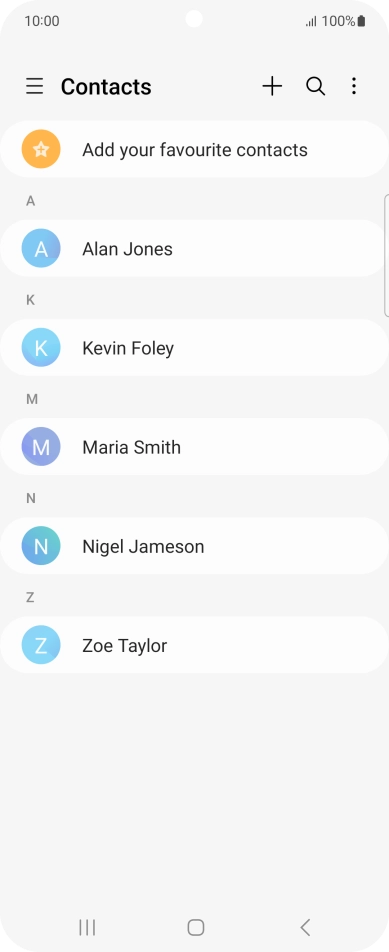 Press the new contact icon.