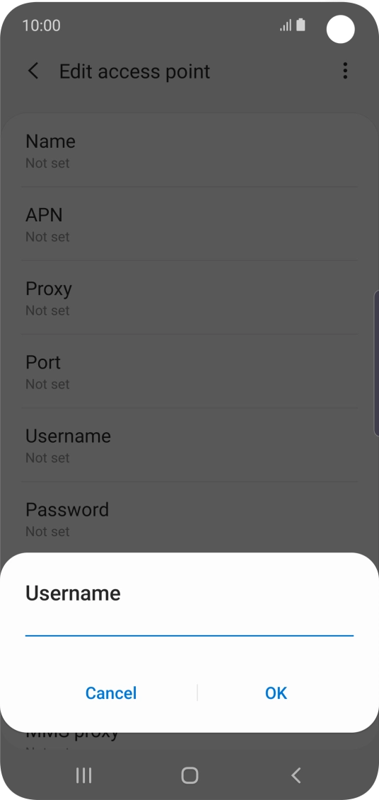 Key in eesecure and press OK.