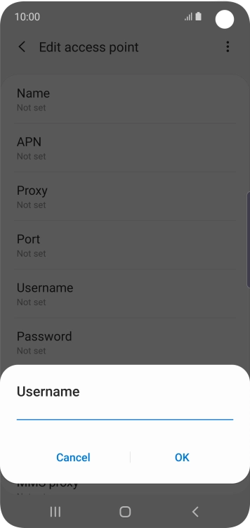 Key in eesecure and press OK.