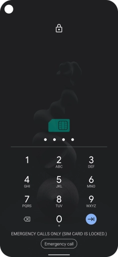 If you're asked to key in your PIN, do so and press the confirm icon. The default PIN is 1111.