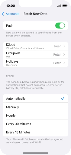 Press the indicator next to 