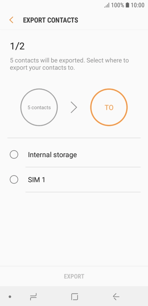 Press the name of the SIM.