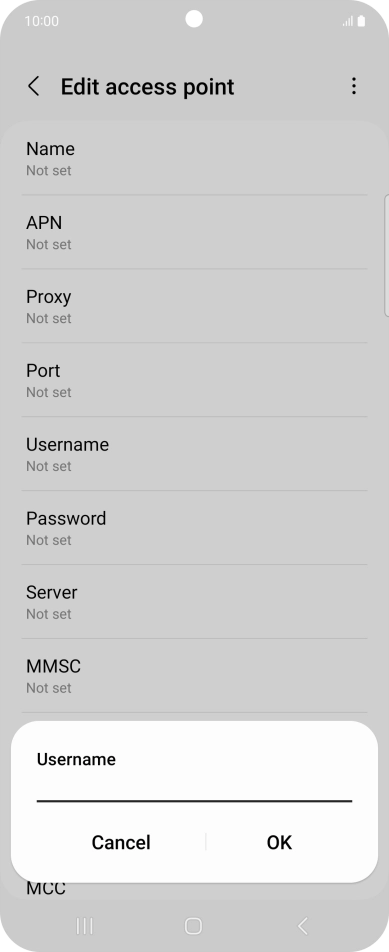 Key in eesecure and press OK.