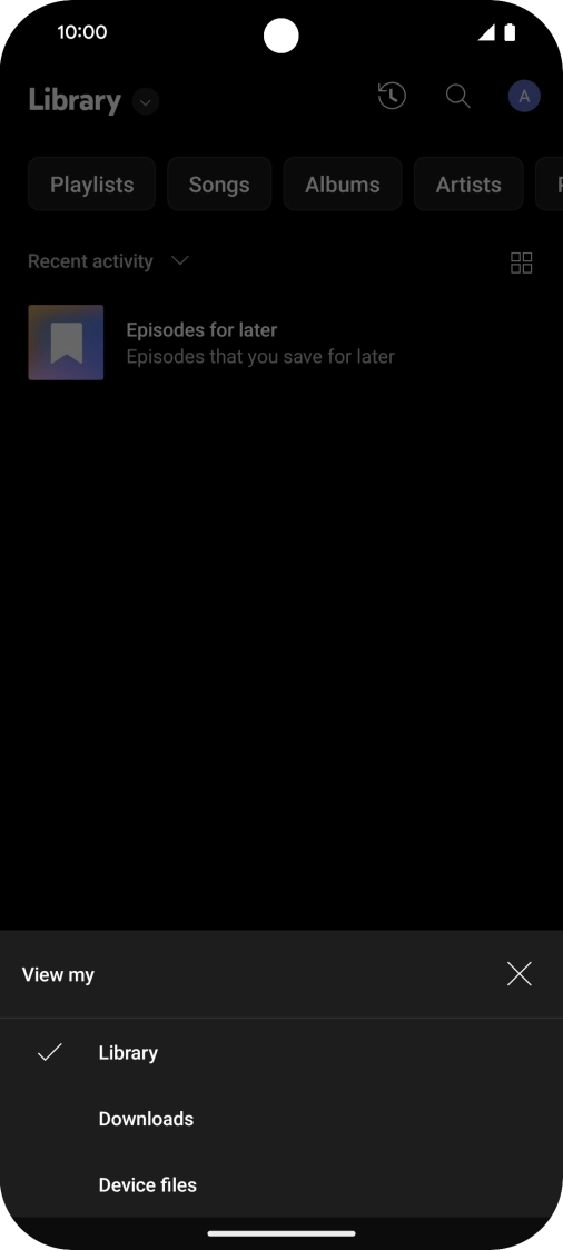 Press the required category and go to the required audio file.