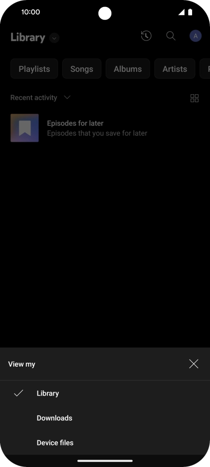 Press the required category and go to the required audio file.