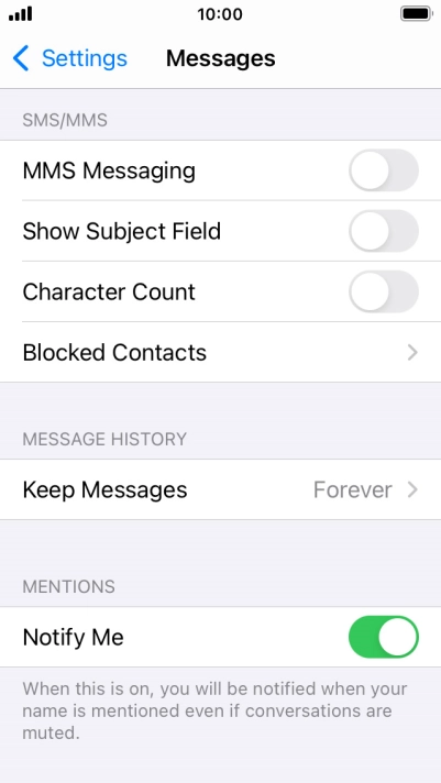 Press the indicator next to 