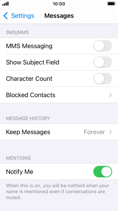 Press the indicator next to 